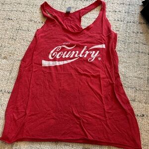 Next Level Apparel Red Country Graphic Tank Top